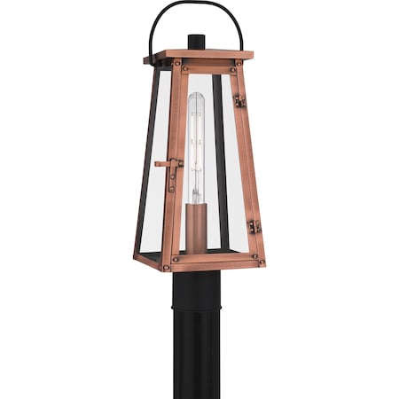 Quoizel Carolina Outdoor Post 1 Light Aged Copper CLN9007AC